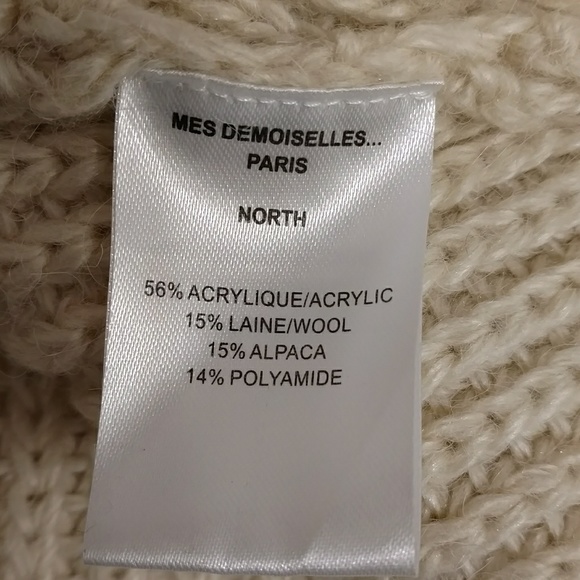 Mes Demoiselles Paris Luxury Designer Sweater Soft Alpaca Blend French Romantic - Picture 5 of 8
